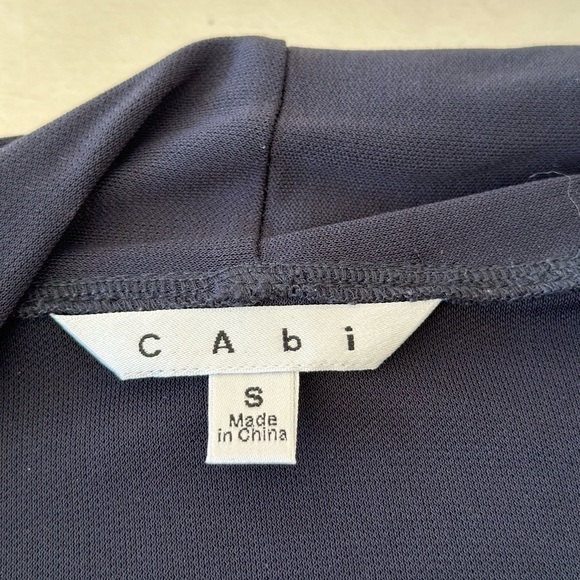 2 for $26 CAbi Navy Blue Long Length Cardigan Open/Tie Front Career Casual Small - Picture 6 of 8